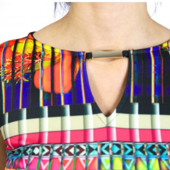 Joseph Ribkoff geometric dress  NWT 4 - Picture 11 of 12